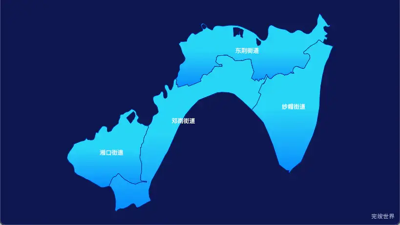 echarts 武汉市汉南区geoJson地图局部颜色渐变